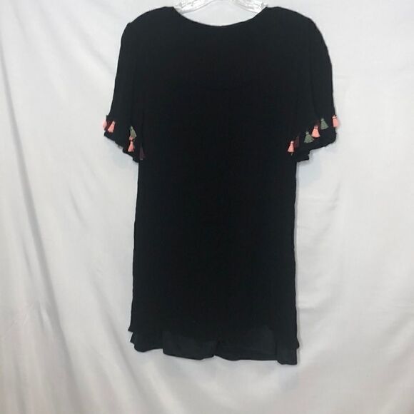 Miami Black Embroidered Tassel Dress. Size… - Picture 6 of 8